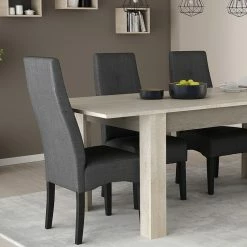 Demeyere Chaise Elite Tissu Gris Foncé -Ledepot Mobilier Magasin chaise elite gris fonce 4