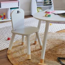 Chaise Enfant Blanche Collection Douceur Atmosphera -Ledepot Mobilier Magasin chaise enfant blanche collection douceur atmosphera 2
