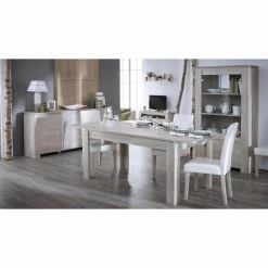 Demeyere Chaise Dossier Haut Blanc PU Guevara -Ledepot Mobilier Magasin chaise ernesto blanc 1 1