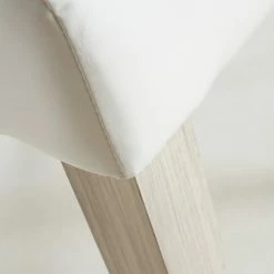 Demeyere Chaise Dossier Haut Blanc PU Guevara -Ledepot Mobilier Magasin chaise ernesto blanc 1 3