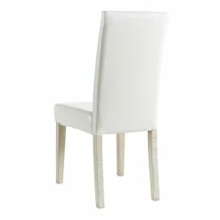 Demeyere Chaise Dossier Haut Blanc PU Guevara -Ledepot Mobilier Magasin chaise ernesto blanc 1 5
