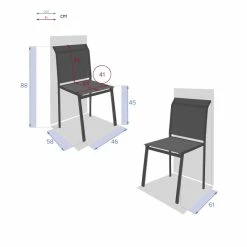 Chaise Extérieur Essentia Graphite/anthracite Hespéride -Ledepot Mobilier Magasin chaise exterieur essentia graphite anthracite hesperide 3