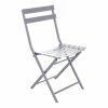 Chaise Métal Pliante Greensboro Gris Quartz Hespéride -Ledepot Mobilier Magasin chaise exterieur greensboro hesperide gris quartz