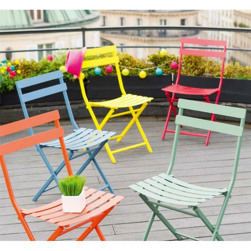 Chaise Métal Pliante Greensboro Graphite Hespéride 5 Chaise Métal Pliante Greensboro Graphite Hespéride – Image 3