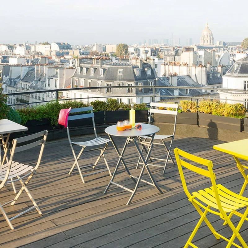 Chaise Métal Pliante Greensboro Graphite Hespéride 6 Chaise Métal Pliante Greensboro Graphite Hespéride – Image 4