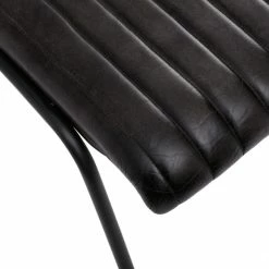 Chaise Noir Dario En Cuir Atmosphera -Ledepot Mobilier Magasin chaise noir dario en cuir atmosphera 3