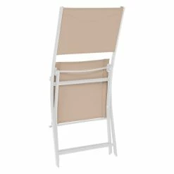Chaise Pliante Modula Lin/blanc Hespéride -Ledepot Mobilier Magasin chaise pliante modula lin blanc hesperide 1