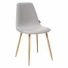 Chaise Roka Coloris Gris Clair Atmosphera -Ledepot Mobilier Magasin chaise roka coloris gris clair et hetre atmosphera