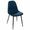 Chaise Tissu Et Métal Tyka Bleu Atmosphera -Ledepot Mobilier Magasin chaise tissu et metal tyka bleu atmosphera