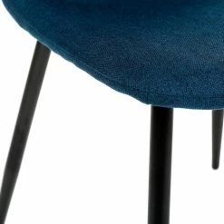 Chaise Tissu Et Métal Tyka Bleu Atmosphera -Ledepot Mobilier Magasin chaise tissu et metal tyka bleu atmosphera 2