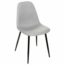 Chaise Tissu Et Métal Tyka Gris Atmosphera