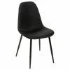 Chaise Tissu Et Métal Tyka Noir Atmosphera