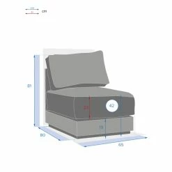 Chauffeuse 1 Place Pour Salon Allure Graphite Hespéride -Ledepot Mobilier Magasin chauffeuse 1 place pour salon allure graphite hesperide 1 3