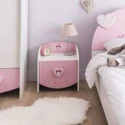 Demeyere Chevet 1 Tiroir Anastasia Rose -Ledepot Mobilier Magasin chevet 1 tiroir mulan rose 1