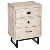 Chevet 3 Tiroirs Bois Blanchi Ajay Atmosphera -Ledepot Mobilier Magasin chevet 3 tiroirs bois blanchi ajay atmosphera