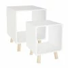 Chevet Break Blanc Lot De 2 Atmosphera -Ledepot Mobilier Magasin chevet break blanc lot de 2 atmosphera