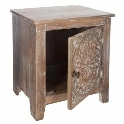 Chevet Shirel 1 Porte Bois Blanchi Atmosphera -Ledepot Mobilier Magasin chevet shirel 1 porte bois blanchi atmosphera 3