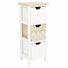 Chiffonnier 3 Tiroirs Chic Naturel Et Blanc -Ledepot Mobilier Magasin chiffonnier 3 tiroirs chic naturel et blanc