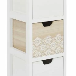 Chiffonnier 3 Tiroirs Chic Naturel Et Blanc -Ledepot Mobilier Magasin chiffonnier 3 tiroirs chic naturel et blanc 3