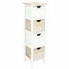 Chiffonnier 4 Tiroirs Chic Naturel Et Blanc -Ledepot Mobilier Magasin chiffonnier 4 tiroirs chic naturel et blanc