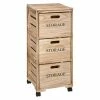 Chiffonnier Bois 3 Cagettes Sur Roulettes 5Five -Ledepot Mobilier Magasin chiffonnier bois 3 cagettes sur roulettes 5five