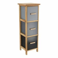 Chiffonnier Petit Modèle 3 Tiroirs Dégradé Gris