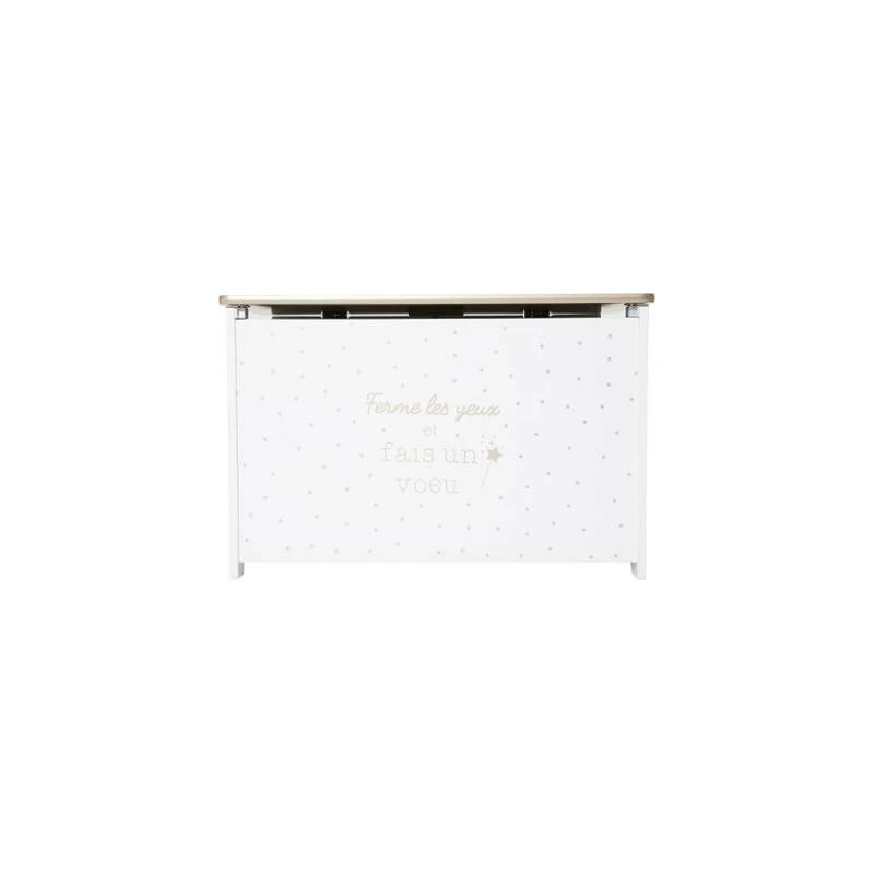 Coffre à Jouets 58 Cm Blanc Et Doré Atmosphera 6 Coffre à Jouets 58 Cm Blanc Et Doré Atmosphera – Image 4