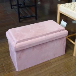 Coffre Banc Pliable Rose Compatible Briques -Ledepot Mobilier Magasin coffre banc pliable rose compatible briques 5