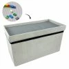 Coffre Blanc Pliable Gris Compatible Briques -Ledepot Mobilier Magasin coffre blanc pliable gris compatible briques