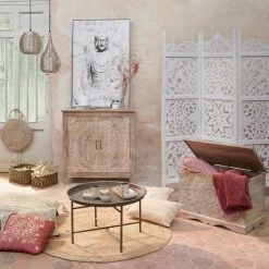 Coffre Chambre Shirel En Bois Blanchi Atmosphera -Ledepot Mobilier Magasin coffre chambre shirel en bois blanchi atmosphera 3