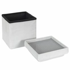 Coffre Pouf Pliable Gris Compatible Briques 15 Coffre Pouf Pliable Gris Compatible Briques -Ledepot Mobilier Magasin coffre pouf pliable gris compatible briques 5