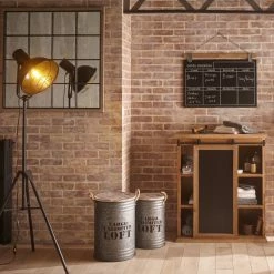 Coffres Bidons Gris Loft - Lot De 3 - Atmosphera -Ledepot Mobilier Magasin coffres bidons gris loft lot 3 atmosphera 2