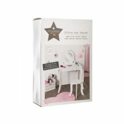 Coiffeuse Avec Tabouret Enfant Blanc Atmosphera -Ledepot Mobilier Magasin coiffeuse avec tabouret pour enfant blanche 5