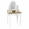 Coiffeuse Blanche 3 Tiroirs Solen Atmosphera -Ledepot Mobilier Magasin coiffeuse blanche 3 tiroirs solen atmosphera