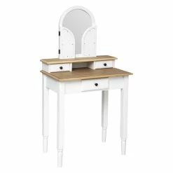 Coiffeuse Blanche 3 Tiroirs Solen Atmosphera -Ledepot Mobilier Magasin coiffeuse blanche 3 tiroirs solen atmosphera 3