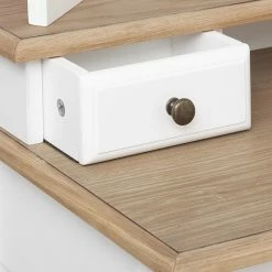 Coiffeuse Blanche 3 Tiroirs Solen Atmosphera -Ledepot Mobilier Magasin coiffeuse blanche 3 tiroirs solen atmosphera 6