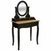 Coiffeuse Noire 3 Tiroirs Chrysa Atmosphera -Ledepot Mobilier Magasin coiffeuse noire 3 tiroirs chrysa atmosphera