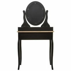 Coiffeuse Noire 3 Tiroirs Chrysa Atmosphera -Ledepot Mobilier Magasin coiffeuse noire 3 tiroirs chrysa atmosphera 3
