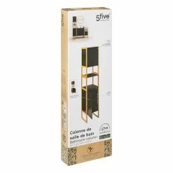 Colonne De Salle De Bain Noir Natureo 5Five -Ledepot Mobilier Magasin colonne de salle de bain noir natureo 5five 3