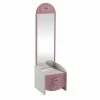 Demeyere Commode Enfant Coiffeuse Anastasia Blanche Et Rose -Ledepot Mobilier Magasin commmode enfant coiffeuse mulan blanche et rose