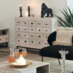 Commode 12 Tiroirs Ajay Manguier Sculpté Atmosphera 17 Commode 12 Tiroirs Ajay Manguier Sculpté Atmosphera -Ledepot Mobilier Magasin commode 12 tiroirs ajay manguier sculpte atmosphera 7