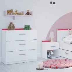 Demeyere Commode 3 Tiroirs Reverso Rose Ou Bleu 8 Demeyere Commode 3 Tiroirs Reverso Rose Ou Bleu -Ledepot Mobilier Magasin commode 3 tiroirs reverso rose ou bleu 2