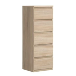 Commode 5 Tiroirs étroite Chelsea Sonoma