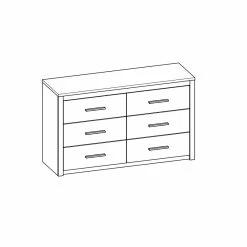 Demeyere Commode Kansas 6 Tiroirs -Ledepot Mobilier Magasin commode colorado 6 tiroirs 2