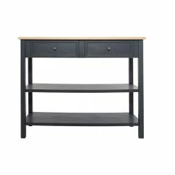 Console Damian Bois Gris Foncé Atmosphera -Ledepot Mobilier Magasin console damian bois atmosphera 3