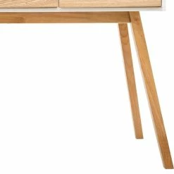 Console Sur Pieds Bois Elva Blanc Atmosphera -Ledepot Mobilier Magasin console sur pieds bois elva blanc atmosphera 3