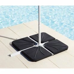 Dalle 25 Kg Pour Pied De Parasol En Croix Hespéride Noir -Ledepot Mobilier Magasin dalle 25kg pour pied de parasol en croix hesperide noir 2