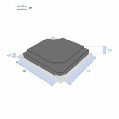 Dalle Pour Parasol 15 Kg Béton Stacio Ardoise Hespéride -Ledepot Mobilier Magasin dalle pour parasol 15 kg beton stacio ardoise hesperide 1 2