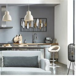 Déco Murale 135 Cm Plumes Métal Atmosphera 7 Déco Murale 135 Cm Plumes Métal Atmosphera -Ledepot Mobilier Magasin deco murale 134 cm plumes metal atmosphera 2