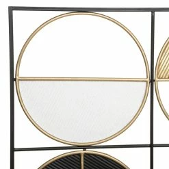 Déco Murale 76x102 Métal Zak Noir Et Doré Atmosphera -Ledepot Mobilier Magasin deco murale 76x102 metal zak noir et dore atmosphera 2